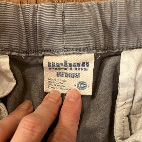 Urban pipeline drawstring grey chino khaki pants medium men’s - Picture 4 of 7